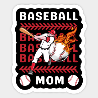 My Favorite Baseball Player Calls Me Mom Gift for Baseball Mother mommy mama Sticker